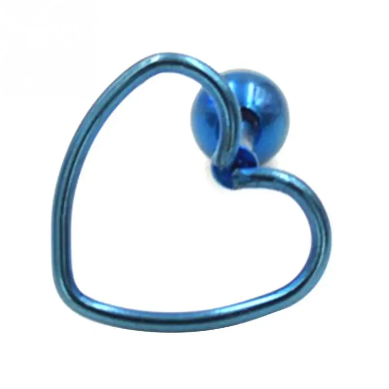 1 шт. один гипоаллергенный Пирсинг из нержавеющей стали в форме сердца серьги