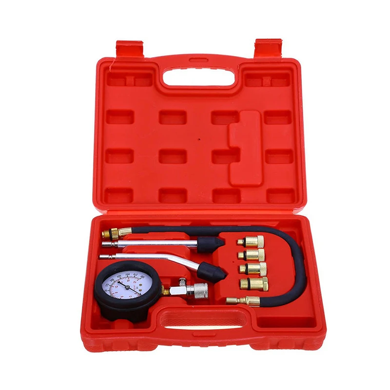 9PCS Petrol Gas Engine Cylinder Compressor Gauge Meter Test Motor Auto Pressure Compression Tester Leakage Diagnostic Tool
9PCS Petrol Gas Engine Cylinder Compressor Gauge Meter Test Motor Auto Pressure Compression Tester Leakage Diagnostic Tool