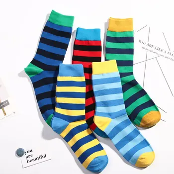 1 Pairs Soft Stripes Socks Men Cotton Hiphop Skate Long Socks Autumn Winter Warm Sock Calcetines Largos Hombre
1 Pairs Soft Stripes Socks Men Cotton Hiphop Skate Long Socks Autumn Winter Warm Sock Calcetines Largos Hombre