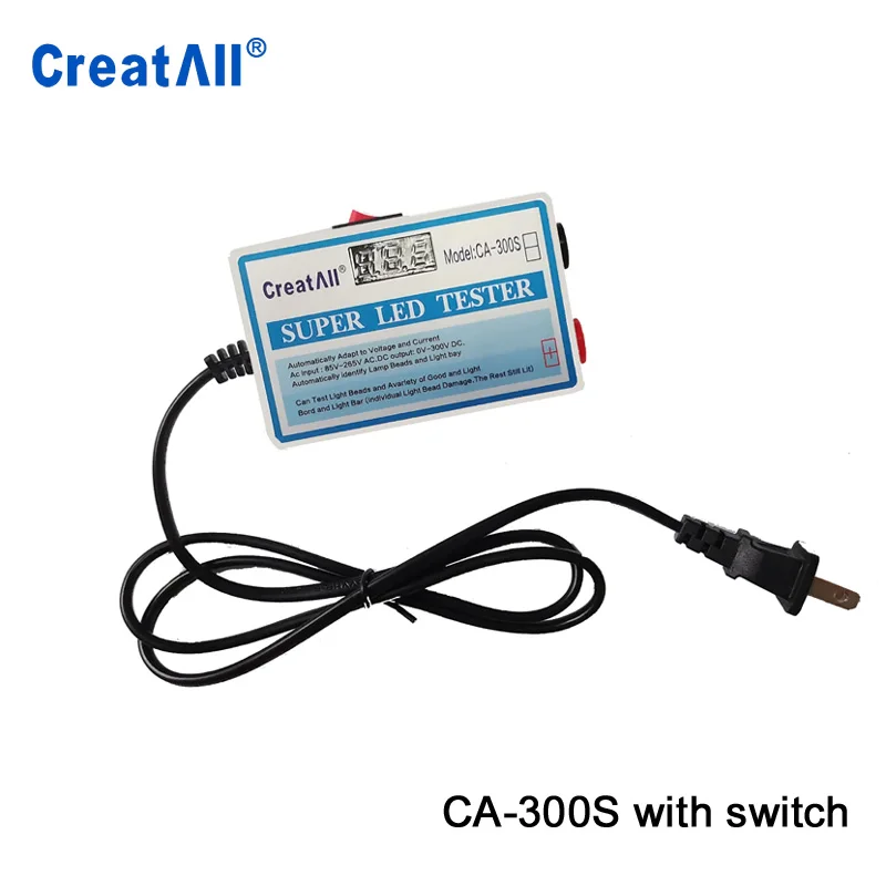 0-300s LED Strip TV Monitor Laptop Backlight Lamp American Regulation LED Bead Detect Tester tool with switch
0-300s LED Strip TV Monitor Laptop Backlight Lamp American Regulation LED Bead Detect Tester tool with switch
