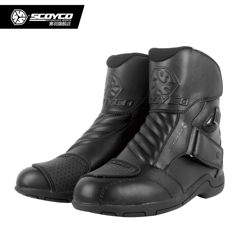 SCOYCO Men Motorcycle Boots Waterproof Non-Slip Boots Wear Resistant Microfiber Rubber Leather Black Motocross Riding Shoes
SCOYCO Men Motorcycle Boots Waterproof Non-Slip Boots Wear Resistant Microfiber Rubber Leather Black Motocross Riding Shoes
