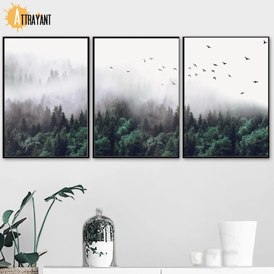 Nature Tree Bird Fog Wall Art Canvas Painting Nordic Posters And Prints Wall Pictures For Living Room Scandinavian Home Decor
Nature Tree Bird Fog Wall Art Canvas Painting Nordic Posters And Prints Wall Pictures For Living Room Scandinavian Home Decor