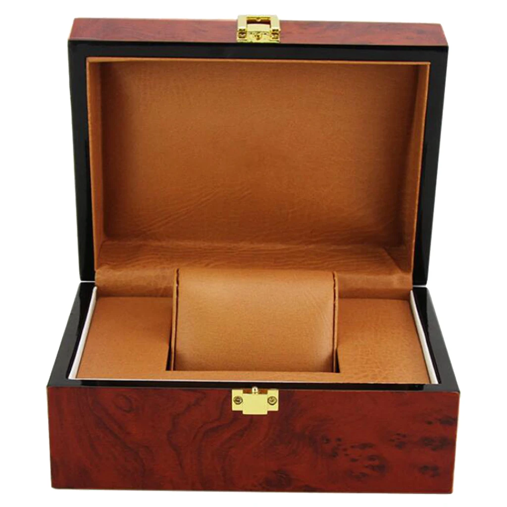 Collection Watch Box Display Storage Case with PU Interior Soft Pillow Wine Red Wood
Collection Watch Box Display Storage Case with PU Interior Soft Pillow Wine Red Wood
