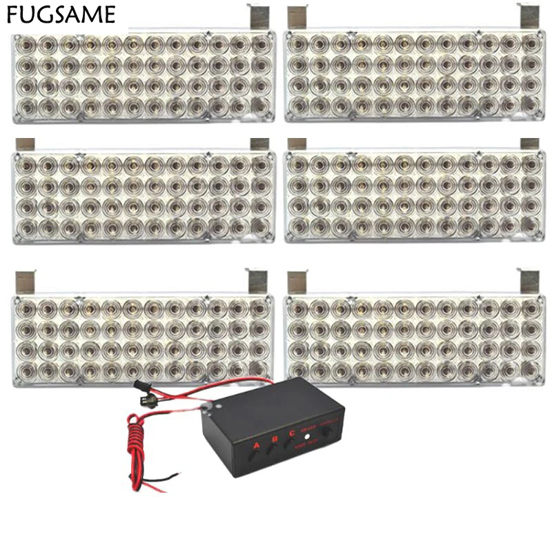 FUGSAME FREE SHIPPING 6*48LED Strobe Fire Warning Grill Light WHITE 3 FLASHING MODE
FUGSAME FREE SHIPPING 6*48LED Strobe Fire Warning Grill Light WHITE 3 FLASHING MODE