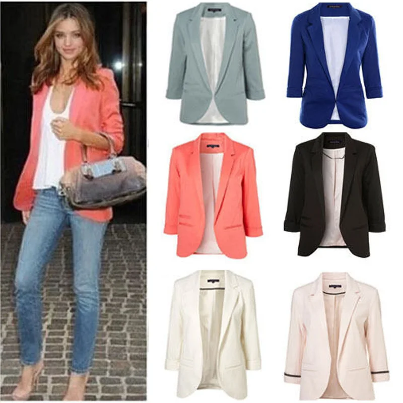 2019 New Spring Ladies Blazer Long Sleeve Blaser Women Suit jacket Female Feminine Blazer Femme Pink Blue White Black Blazer
2019 New Spring Ladies Blazer Long Sleeve Blaser Women Suit jacket Female Feminine Blazer Femme Pink Blue White Black Blazer