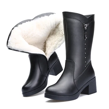2019 New Winter Rhinestone Warm Comfort Thick Wool Snow Boots Women Boots Fashion Shoes Thick with Non-slip Real Leather Boots
2019 New Winter Rhinestone Warm Comfort Thick Wool Snow Boots Women Boots Fashion Shoes Thick with Non-slip Real Leather Boots