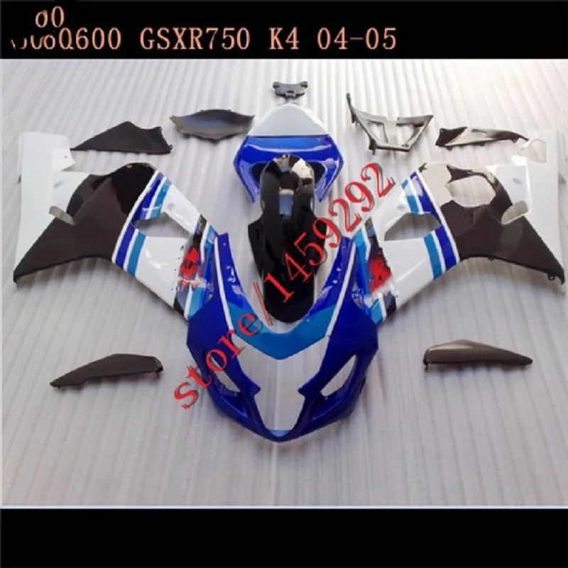 

White/Black/Blue for SUZUKI GSX R600 R750 04-05 mold GSXR 600 750 GSXR600 GSXR750 K4 04 05 2004 2005 Fairing Kit Ning