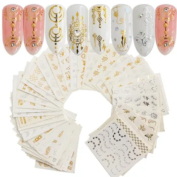 30pcs/set Gold Silver Nail Water Sticker Feather Flower Spider Design Decal For Nails Decoration Nail Art Manicure Nail Sticker
30pcs/set Gold Silver Nail Water Sticker Feather Flower Spider Design Decal For Nails Decoration Nail Art Manicure Nail Sticker