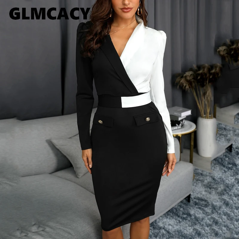 Women Elegant Fashion Office Lady Work Wear Stylish Party Dress Two Tone Metallic Button Midi Bodycon Dress 2019
Women Elegant Fashion Office Lady Work Wear Stylish Party Dress Two Tone Metallic Button Midi Bodycon Dress 2019