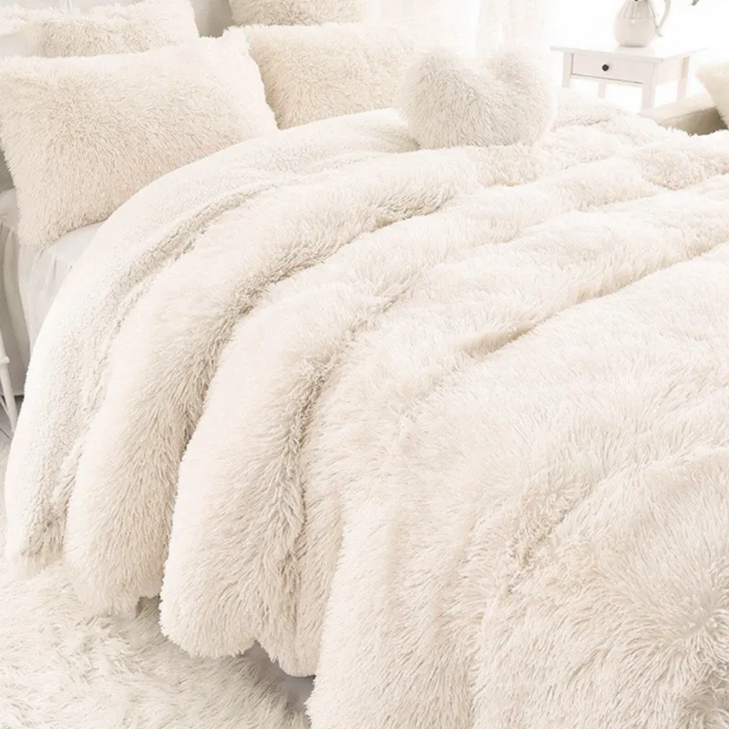 

160*200cm And 130*160cm Super Soft Long Shaggy Fuzzy Faux Fur Warm Elegant Cozy With Fluffy Sherpa Throw Blanket