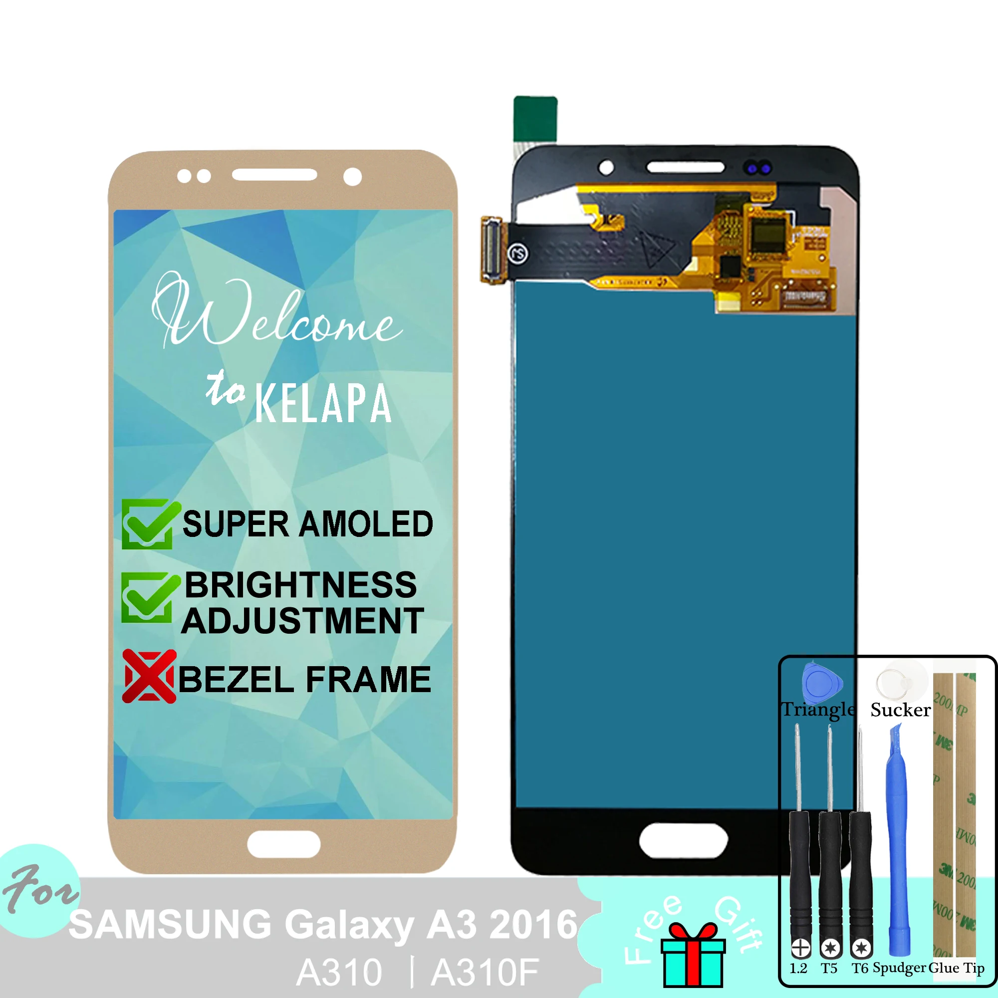 Super AMOLED LCD For Samsung Galaxy A3 2016 A310 SM-A310F Touch Screen Digitizer Assembly
Super AMOLED LCD For Samsung Galaxy A3 2016 A310 SM-A310F Touch Screen Digitizer Assembly