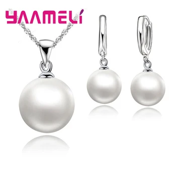 Big Discount 925 Sterling Silver Three Colors Pearl Pendant Necklaces Earrings Sets For Women Ladies Jewelry Present
Big Discount 925 Sterling Silver Three Colors Pearl Pendant Necklaces Earrings Sets For Women Ladies Jewelry Present