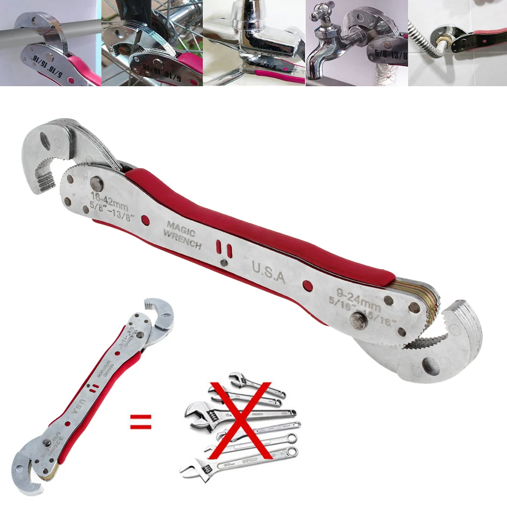 Magic Adjustable Multi Purpose Functional Spanner Tools Universal Set Snap and Grip Wrench Set 9~45mm For Nuts and Bolts
Magic Adjustable Multi Purpose Functional Spanner Tools Universal Set Snap and Grip Wrench Set 9~45mm For Nuts and Bolts