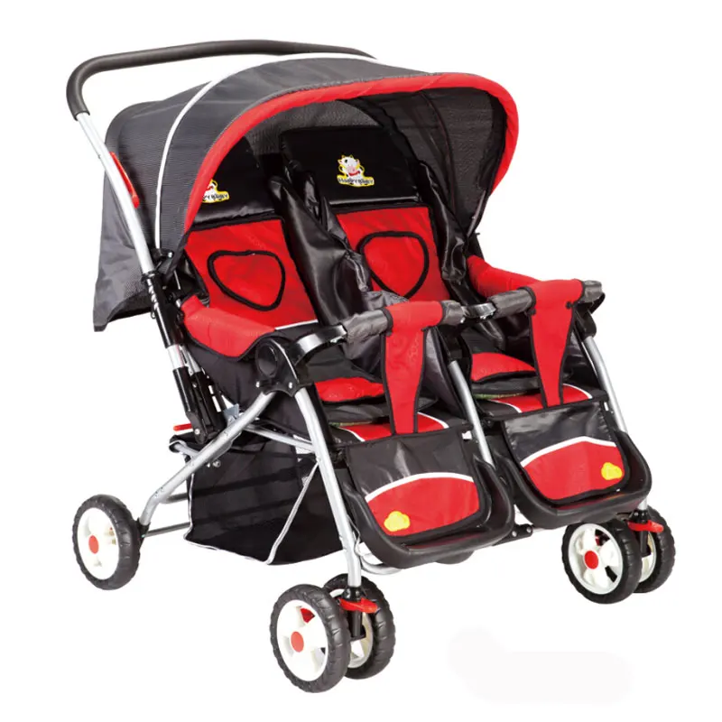 Image twins baby stroller twins stroller twin baby car folding double Free shipping