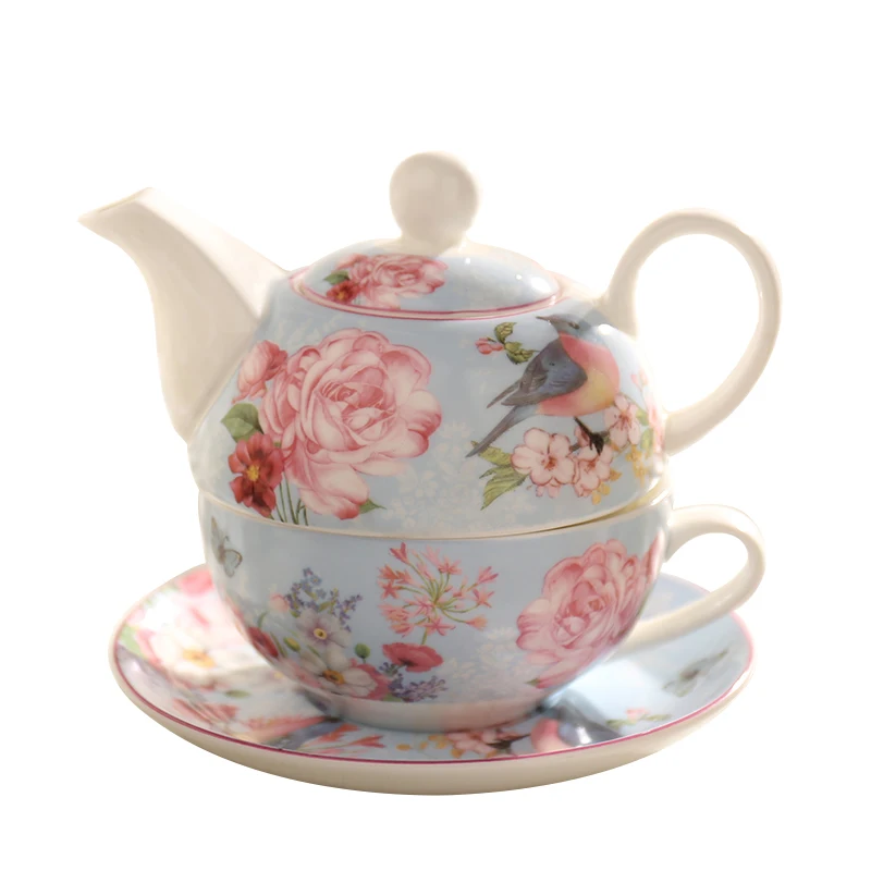 Pastoral Bone China Tea Set Europe Porcelain Teapot with Infuser British Scented Tea Cup Saucer Water Pot Teatime Drinkware
Pastoral Bone China Tea Set Europe Porcelain Teapot with Infuser British Scented Tea Cup Saucer Water Pot Teatime Drinkware