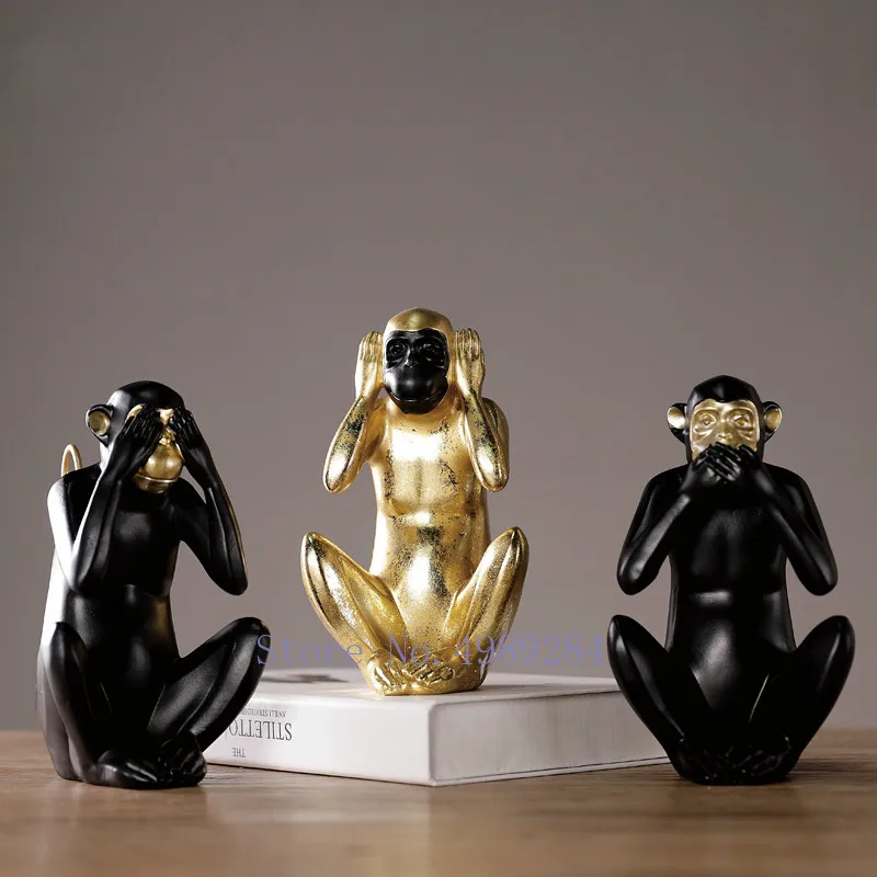 Golden monkey Creative decoration Home decoration accessories living room Wine cooler Desktop display Nordic Resin Crafts
Golden monkey Creative decoration Home decoration accessories living room Wine cooler Desktop display Nordic Resin Crafts