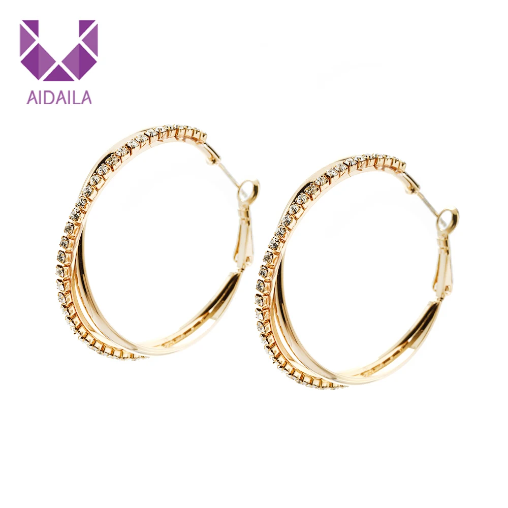 Big Circle Hoop Earrings with Full Rhinestone 2018 Top Popular Earrings Round Shape Hyperbole Simple Earrings
Big Circle Hoop Earrings with Full Rhinestone 2018 Top Popular Earrings Round Shape Hyperbole Simple Earrings