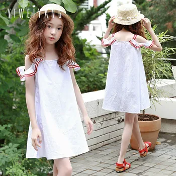 Summer 2019 New Kids'Dresses 5-15 Years Big Girls Sling Dress White Princess Dresses Holiday dress Kids Dresses for Girls
Summer 2019 New Kids'Dresses 5-15 Years Big Girls Sling Dress White Princess Dresses Holiday dress Kids Dresses for Girls