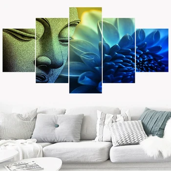 5 Panels Wall Art Pictures Home Decor Lotus Buddha Canvas Painting Calligraphy Living Room HD Printed Poster
5 Panels Wall Art Pictures Home Decor Lotus Buddha Canvas Painting Calligraphy Living Room HD Printed Poster