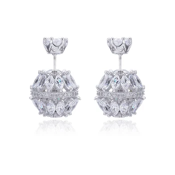 XIUMEIYIZU New Sparkling Top Quality CZ Stones Ball Women Luxury Front Back Two Sides Stud Earrings
XIUMEIYIZU New Sparkling Top Quality CZ Stones Ball Women Luxury Front Back Two Sides Stud Earrings