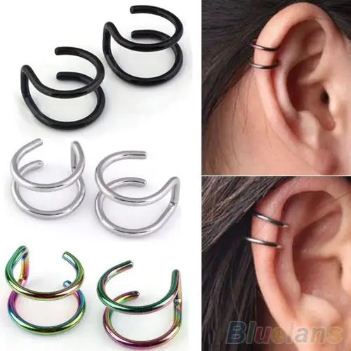 Stainless Steel Clip earrings Women Men 2-Row Fake Cartilage Ear Nose Lip Cuff Clip On Earrings Jewelry Unisex Gifts
Stainless Steel Clip earrings Women Men 2-Row Fake Cartilage Ear Nose Lip Cuff Clip On Earrings Jewelry Unisex Gifts