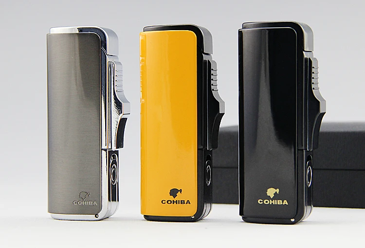 COHIBA Cigarette Fire Lighter Cigar Smoking Gas Ligther Cigar Punch Flame 3 torch jet flame Cigarette Fire Lighter
COHIBA Cigarette Fire Lighter Cigar Smoking Gas Ligther Cigar Punch Flame 3 torch jet flame Cigarette Fire Lighter