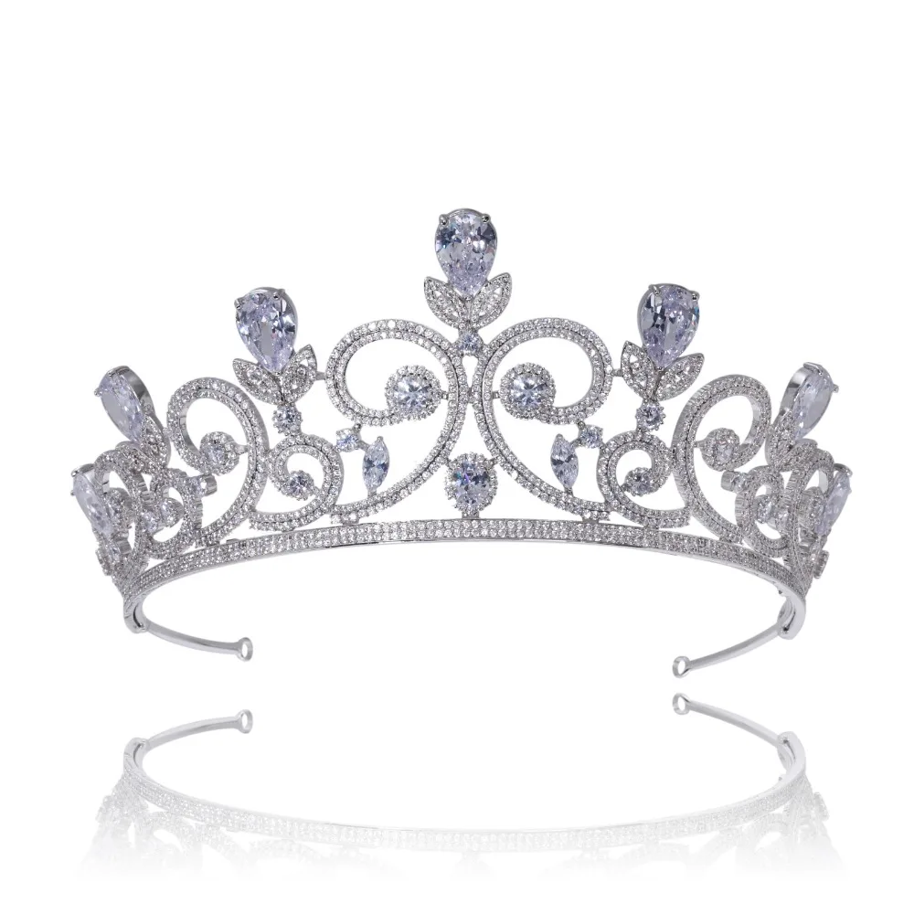 Drop Tiaras And Crowns AAA CZ Zirconia Princess Pageant Engagement Wedding Hair Accessories Bridal Jewelry
Drop Tiaras And Crowns AAA CZ Zirconia Princess Pageant Engagement Wedding Hair Accessories Bridal Jewelry