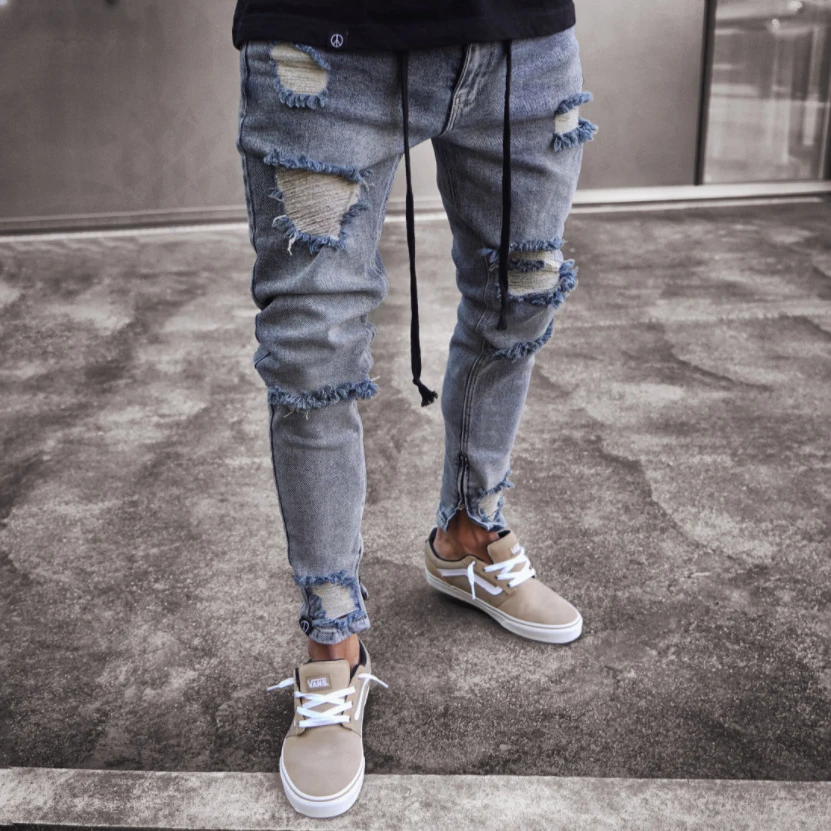 Male Denim Jeans Trousers Jeans For Mens Slim Fit Pants Men Ripped Pants New Skinny Jeans Men Biker Straight Hip Hop Frayed Hole
Male Denim Jeans Trousers Jeans For Mens Slim Fit Pants Men Ripped Pants New Skinny Jeans Men Biker Straight Hip Hop Frayed Hole