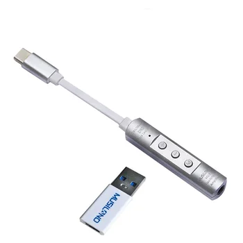 Musiland MU2 TYPE-C interface amp cable MU1 upgraded version phone sound card Headphone amplifier line for phone tablet computer
Musiland MU2 TYPE-C interface amp cable MU1 upgraded version phone sound card Headphone amplifier line for phone tablet computer