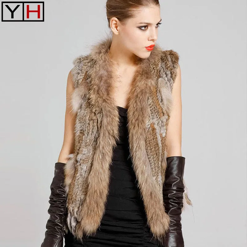 women fur vest autumn winter natural rabbit fur vest with raccoon fur collar lady casual real fur waistcoat gilet
women fur vest autumn winter natural rabbit fur vest with raccoon fur collar lady casual real fur waistcoat gilet