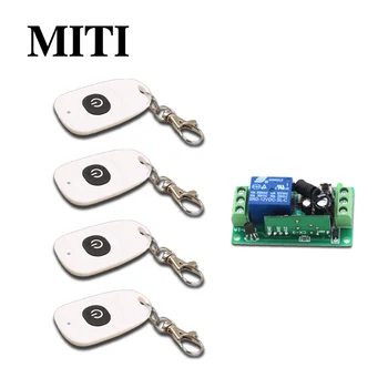 Hot Selling DC9V 12V 24V 1CH RF Wireless Remote Control Switch System 4pcs White Transmitter and 1pcs Receiver 315mhz or 433mhz
Hot Selling DC9V 12V 24V 1CH RF Wireless Remote Control Switch System 4pcs White Transmitter and 1pcs Receiver 315mhz or 433mhz