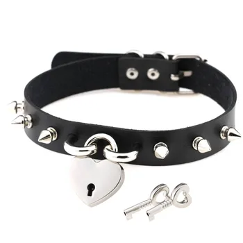 Bondage Spike Choker Necklaces for Women Gothic Collar Trendy Goth Punk PU Leather Heart Choker Locket jewelry Accessories
Bondage Spike Choker Necklaces for Women Gothic Collar Trendy Goth Punk PU Leather Heart Choker Locket jewelry Accessories