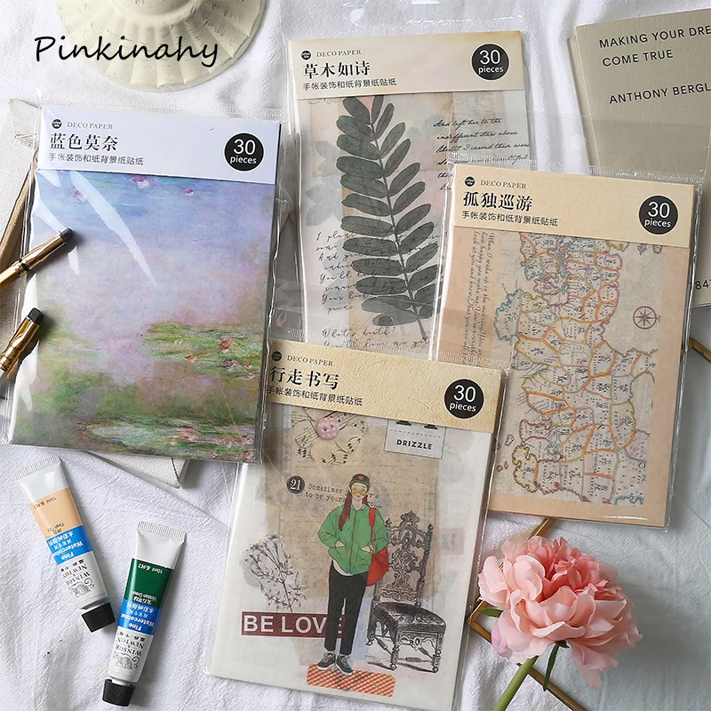 30 sheets/pack Retro Monet / Plants English Poetry Washi paper Sticker Decorative Sticker DIY Scrapbooking planner Diary collage
30 sheets/pack Retro Monet / Plants English Poetry Washi paper Sticker Decorative Sticker DIY Scrapbooking planner Diary collage