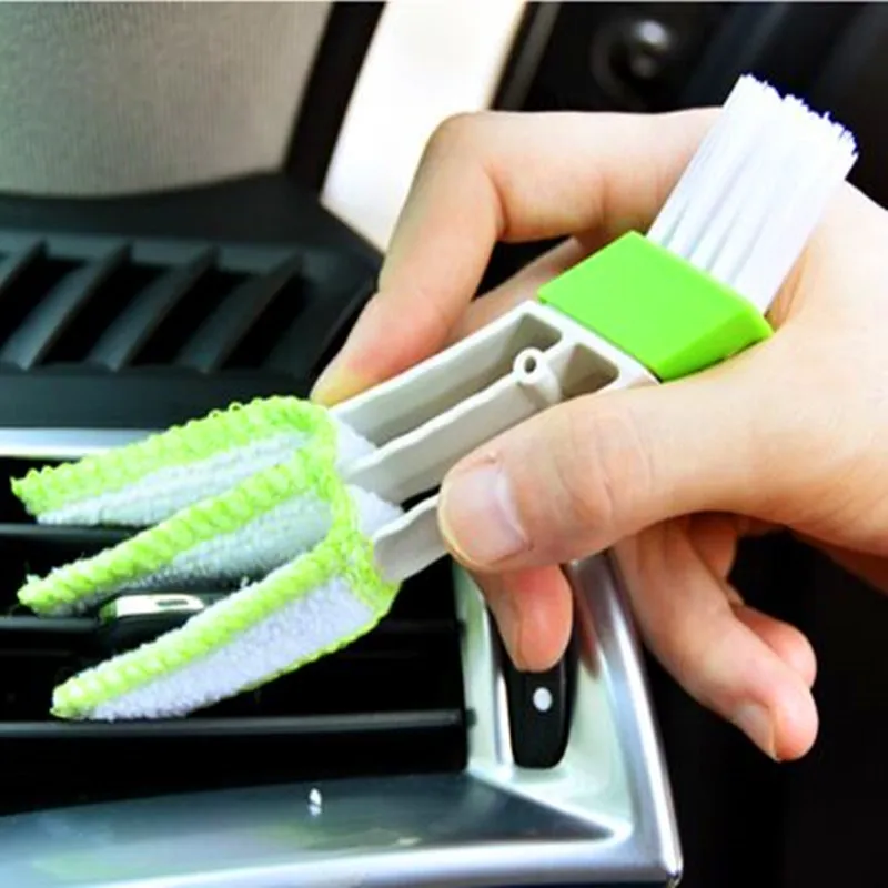 Фото 1Pcs Car Cleaning Brush Double Ended Air Conditioner Vent Slit Instrumentation Dusting Blind Keyboard Washer | Автомобили и