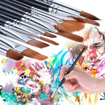 12pcs/Pack Paint Brush Convenience Kit Set Round Point Tip Nylon Hair Artist Acrylic Aquarelle Watercolor Oil Painting
12pcs/Pack Paint Brush Convenience Kit Set Round Point Tip Nylon Hair Artist Acrylic Aquarelle Watercolor Oil Painting