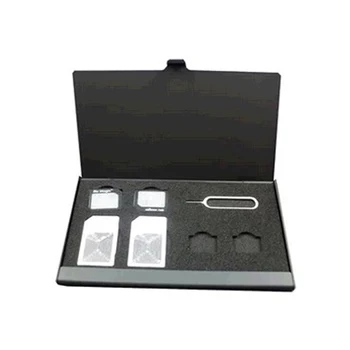 21 In 1 Aluminum SIM SIM Micro Pin SIM Card Nano Memory Card Storage Box Case Stand Black
21 In 1 Aluminum SIM SIM Micro Pin SIM Card Nano Memory Card Storage Box Case Stand Black