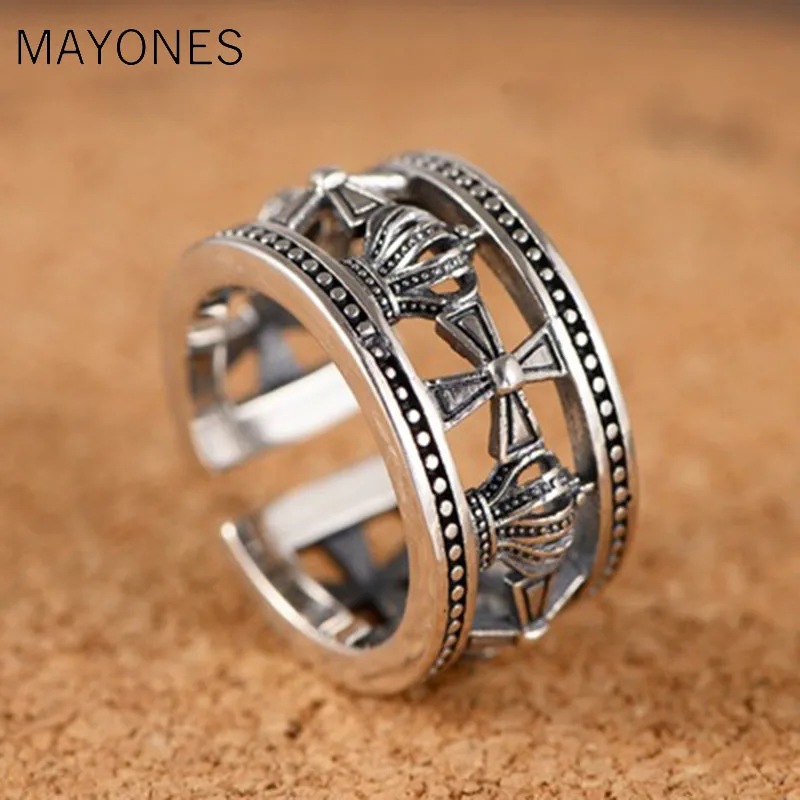 Thai Silver Personalized Silver Jewelry 925 Sterling Silver Men and Ladies Retro Court Crown Ring
Thai Silver Personalized Silver Jewelry 925 Sterling Silver Men and Ladies Retro Court Crown Ring
