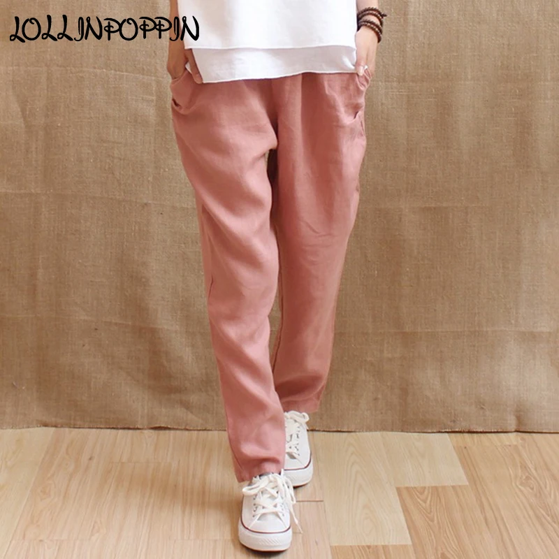 100% Linen Pants Womens Elastic Waist Loose Casual Pants New 2019 Straight Fit Ladies Pure Linen Trousers Solid Color
100% Linen Pants Womens Elastic Waist Loose Casual Pants New 2019 Straight Fit Ladies Pure Linen Trousers Solid Color