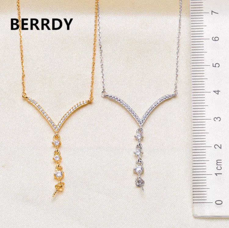 2 Color 925 Silver Fashion Pearl Necklace Mounting Chain, Necklace Settings Jewelry Parts Fittings Charm Accessories
2 Color 925 Silver Fashion Pearl Necklace Mounting Chain, Necklace Settings Jewelry Parts Fittings Charm Accessories