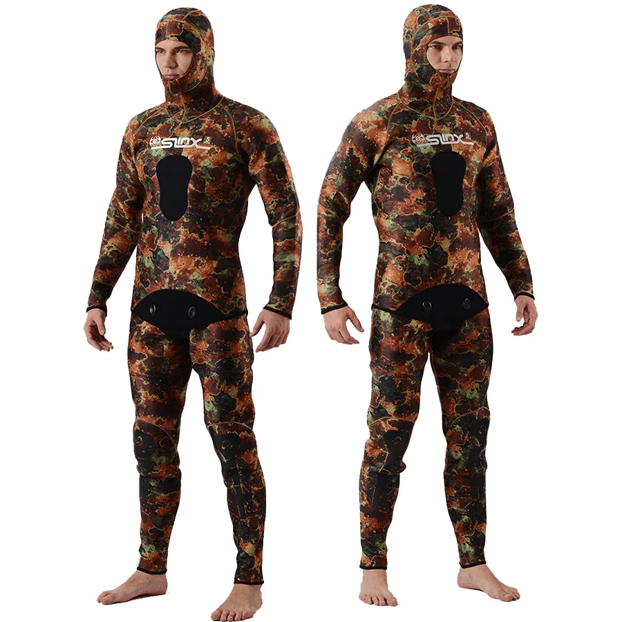 1 Set Slinx 5mm Men Neoprene Scuba Spearfishing Wetsuit Hooded Surfing Clothes Outdoor Camo Diving Swim Suit 2 Pieces Clothes
1 Set Slinx 5mm Men Neoprene Scuba Spearfishing Wetsuit Hooded Surfing Clothes Outdoor Camo Diving Swim Suit 2 Pieces Clothes