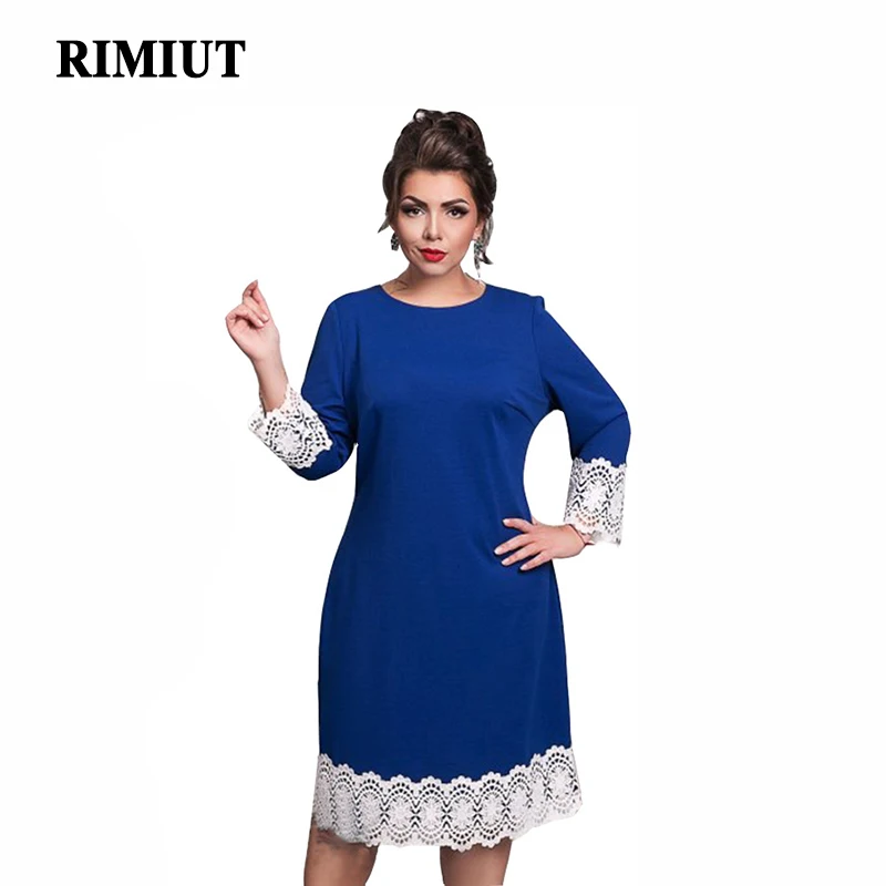 Rimiut Women Fashion Sexy Big Plus Size Casual Lace Long Sleeve Solid Fat MM Spring Autumn Dress Loose patchwork L- 6XL Dresses
Rimiut Women Fashion Sexy Big Plus Size Casual Lace Long Sleeve Solid Fat MM Spring Autumn Dress Loose patchwork L- 6XL Dresses