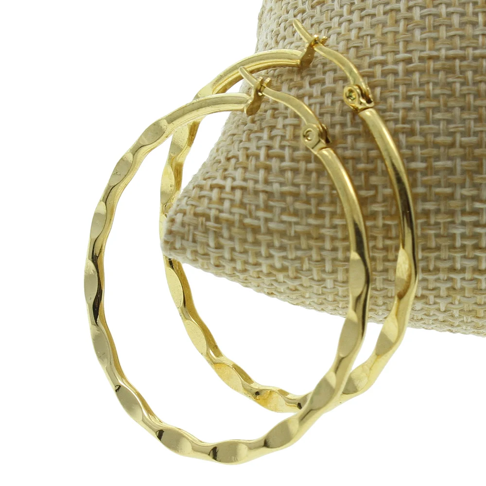 YYW Factory Wholesale Women Punk Jewelry Gold-color Stainless Steel Hoop Earring 40mm Big Loop Circle Loop Round Hoop Earrings
YYW Factory Wholesale Women Punk Jewelry Gold-color Stainless Steel Hoop Earring 40mm Big Loop Circle Loop Round Hoop Earrings