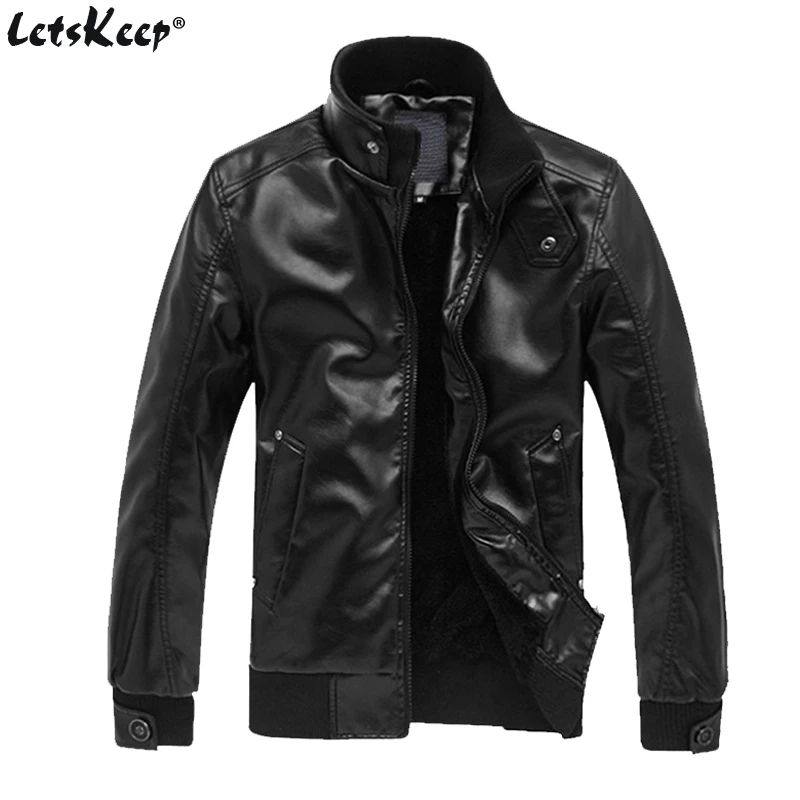LetsKeep Autumn Winter PU Leather jacket men Stand collar Motorcycle Outerwear coat mens slim fit jackets plus size, ZA444
LetsKeep Autumn Winter PU Leather jacket men Stand collar Motorcycle Outerwear coat mens slim fit jackets plus size, ZA444