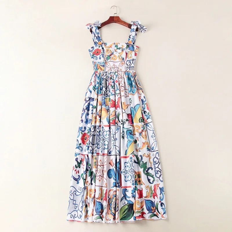 Women fashion sexy sicily porcelain tile patterns print dress spaghetti strap floor length bohemian dresses new 2018 blue
Women fashion sexy sicily porcelain tile patterns print dress spaghetti strap floor length bohemian dresses new 2018 blue