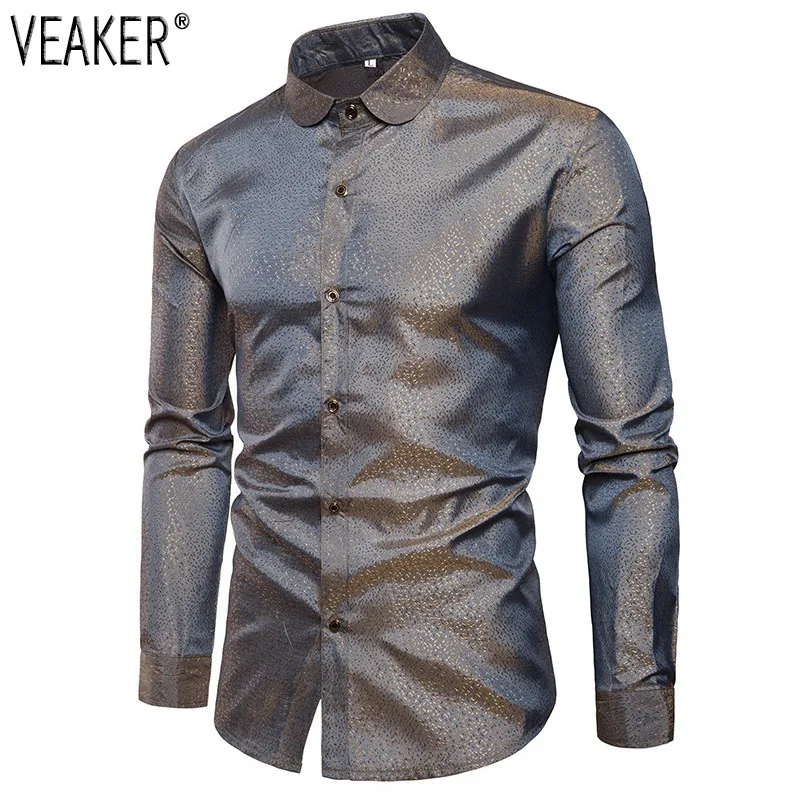 2018 Autumn New Men's Silk Satin Party Shirts Male Printed Business Shirt Slim Fit Long Sleeve Gold Red Print Shirts M-3XL
2018 Autumn New Men's Silk Satin Party Shirts Male Printed Business Shirt Slim Fit Long Sleeve Gold Red Print Shirts M-3XL