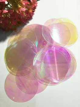 50g Large Round Sequins 50mm PVC Flat Paillettes Crafts Wedding Decoration 2 Side Holes Transparent White AB
50g Large Round Sequins 50mm PVC Flat Paillettes Crafts Wedding Decoration 2 Side Holes Transparent White AB