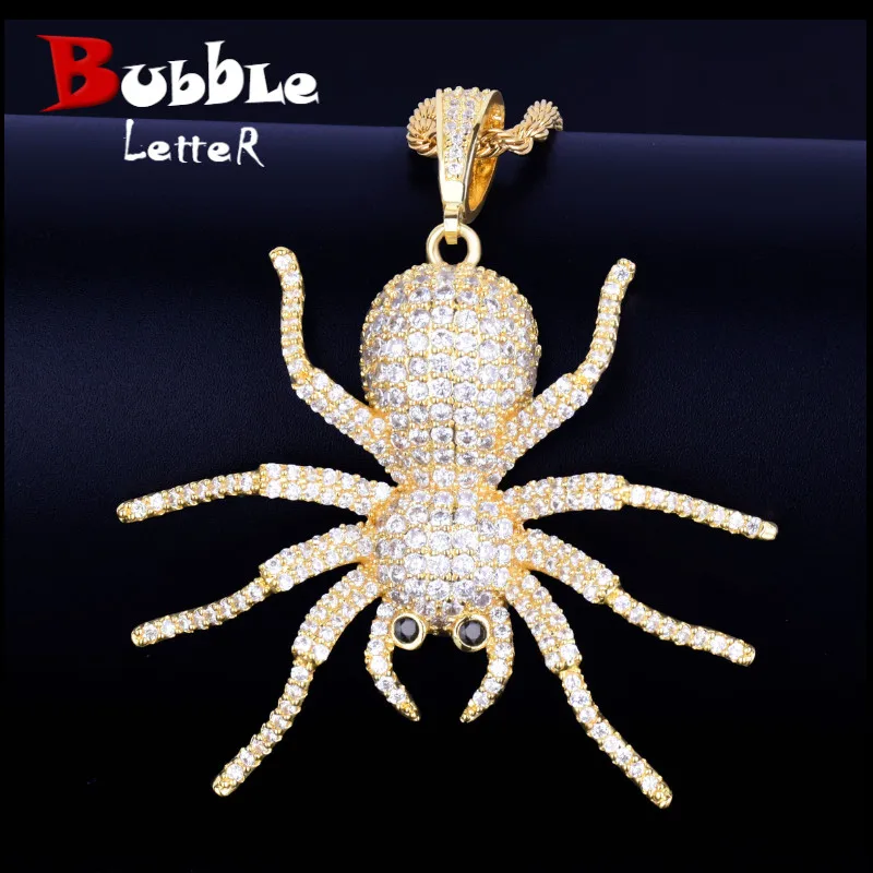 Men's Animal Spider Pendant Necklace Tennis Chain Gold Silver AAA Cubic Zirconia Hip hop Rock Jewelry
Men's Animal Spider Pendant Necklace Tennis Chain Gold Silver AAA Cubic Zirconia Hip hop Rock Jewelry