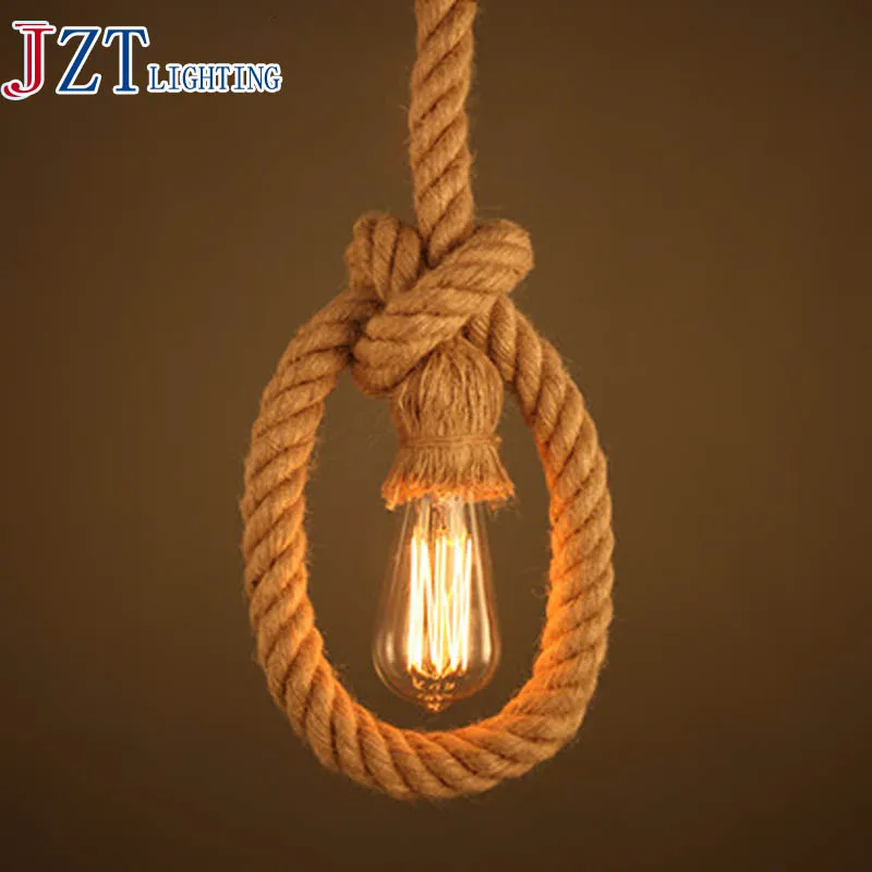 T 2pcs LOFT American Country Style Pendant Light Artistical Creative Lamps For Bar&Coffee Shop&Restaurant E27 Bulb Hemp Rope
T 2pcs LOFT American Country Style Pendant Light Artistical Creative Lamps For Bar&Coffee Shop&Restaurant E27 Bulb Hemp Rope