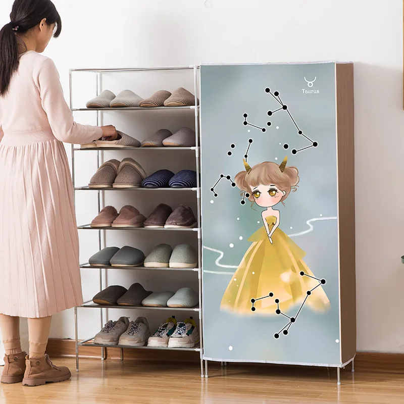Twelve Constellations Multi-layer Storage Shoe Cabinets with Doors Non-woven Cover Living Room Furniture Shoe Rack for Dormitory
Twelve Constellations Multi-layer Storage Shoe Cabinets with Doors Non-woven Cover Living Room Furniture Shoe Rack for Dormitory