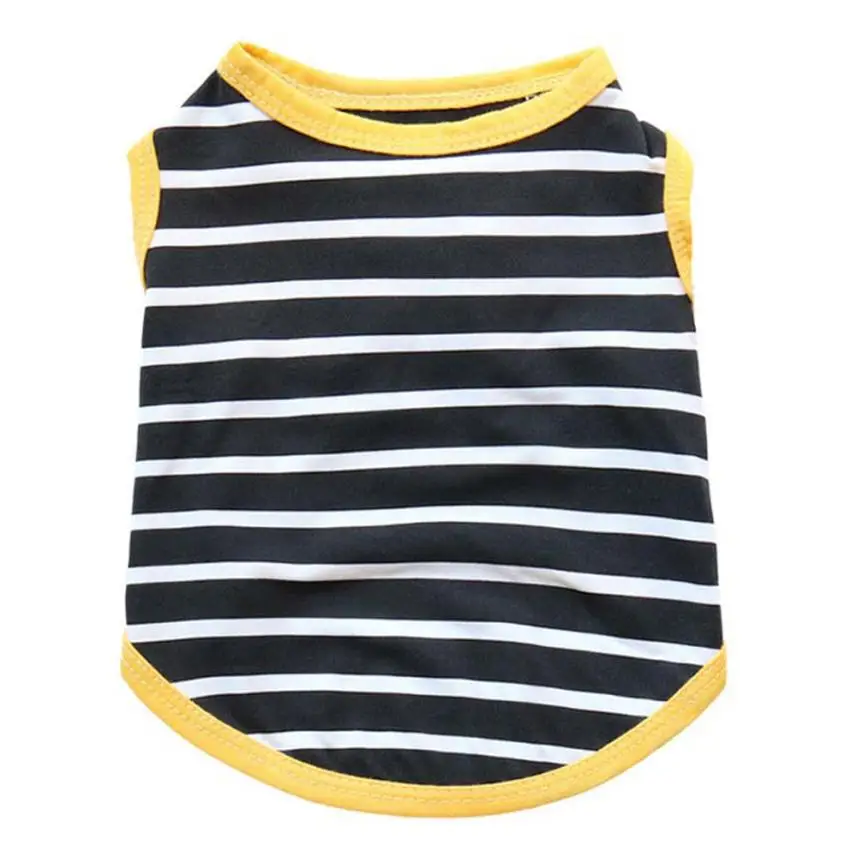 Lovely Handsome Attractive Pet Dog Clothes Elastic Dog Clothes Black And White Stripe Vest T-shirt Dog Clothes For Small Dogs
Lovely Handsome Attractive Pet Dog Clothes Elastic Dog Clothes Black And White Stripe Vest T-shirt Dog Clothes For Small Dogs